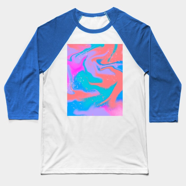 Neon swirls Baseball T-Shirt by ASPAINTINGS